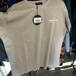 White Fox Boutique Taupe Short Sleeve Tee